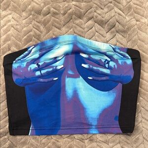 SHEIN Black and White Tube Top